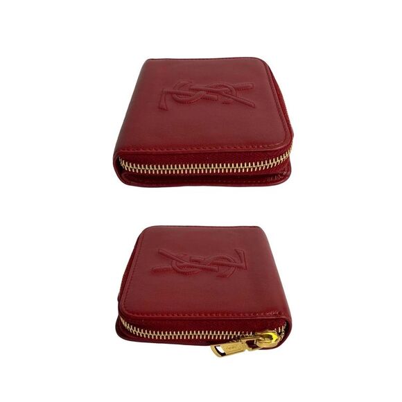 Pre Loved Yves Saint Laurent  YSL Monogram Small Wallet Red Leather - Picture 5 of 8